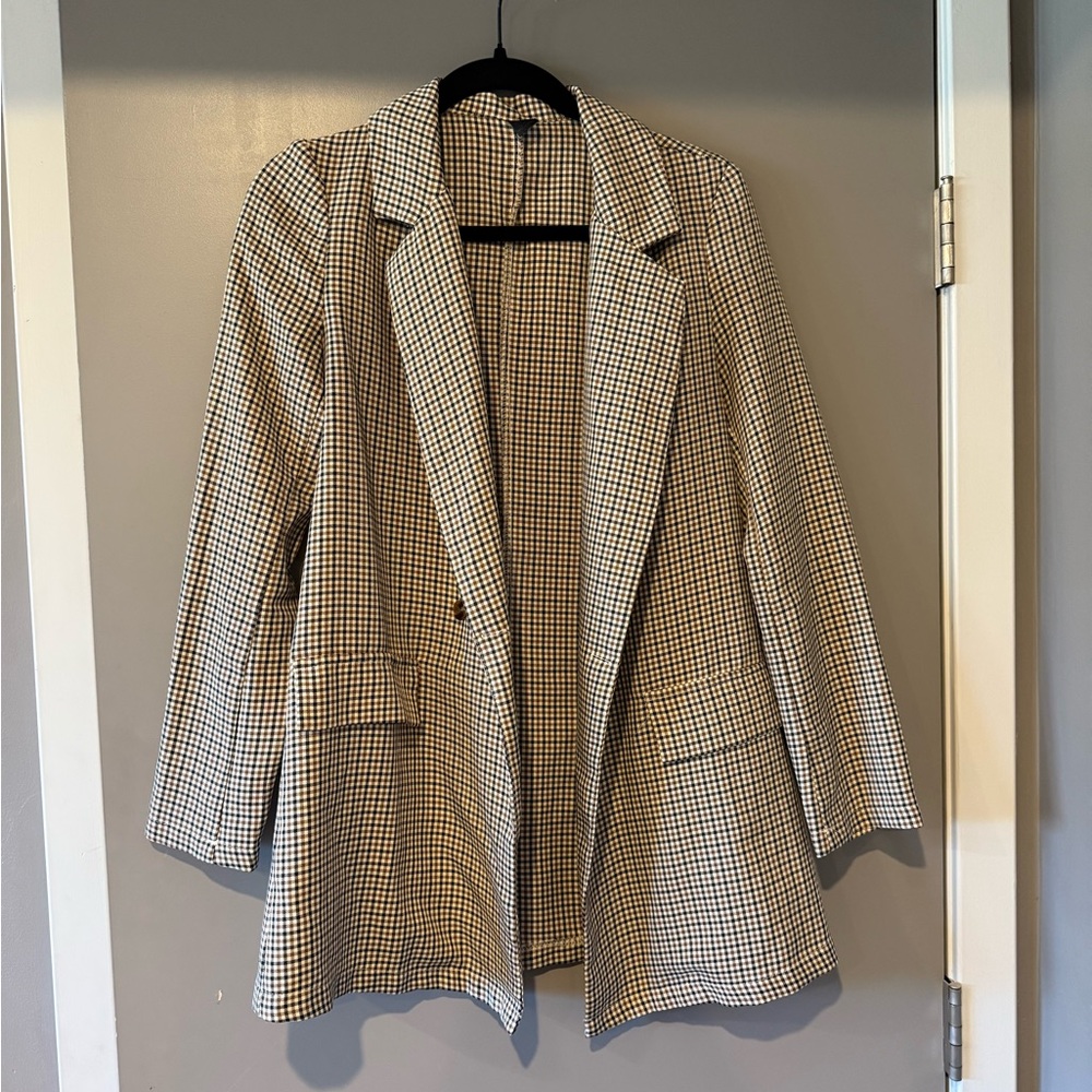 Brown/Black/Cream Checkered Blazer